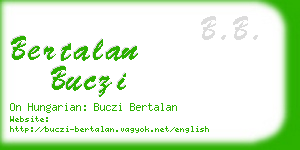 bertalan buczi business card